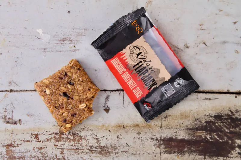 Torq Explore bakewell slice flapjack